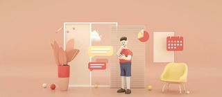 c4d创意3d办公人物图标图片