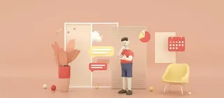 c4d创意3d办公人物图标图片