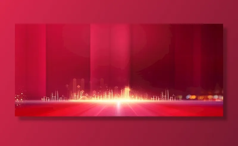 红色主题图片(2480x1181)psd模版下载
