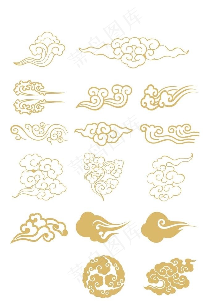 国潮祥云图片(1024x1542)psd模版下载