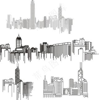 城市建筑剪影图片