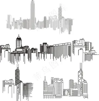 城市建筑剪影图片