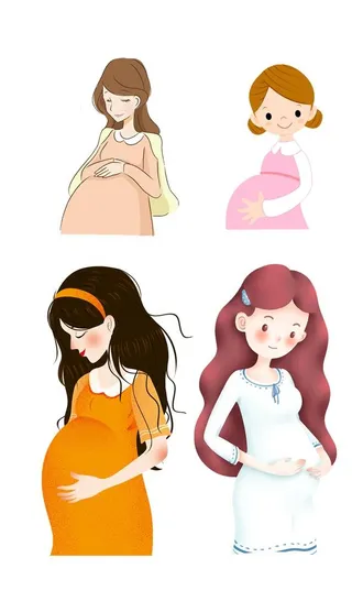 卡通孕妇图片