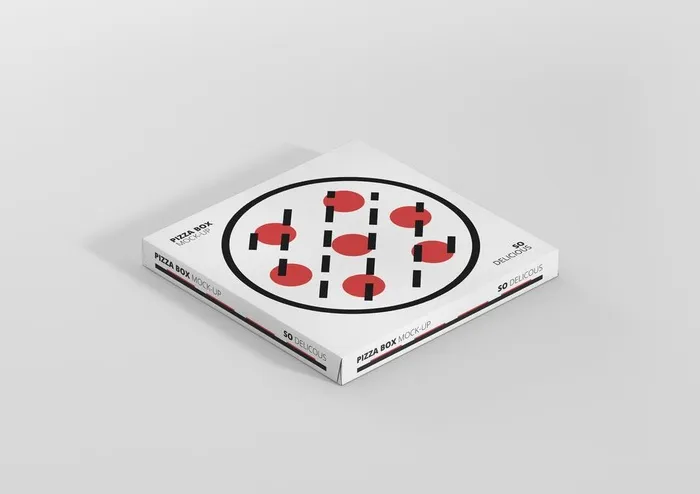 披萨包装盒样机贴图效果图图片