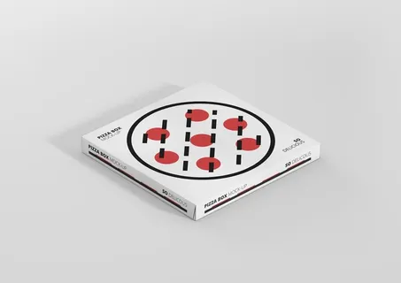 披萨包装盒样机贴图效果图图片