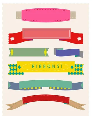 创意可爱卡通飞机横幅插画设计图图片