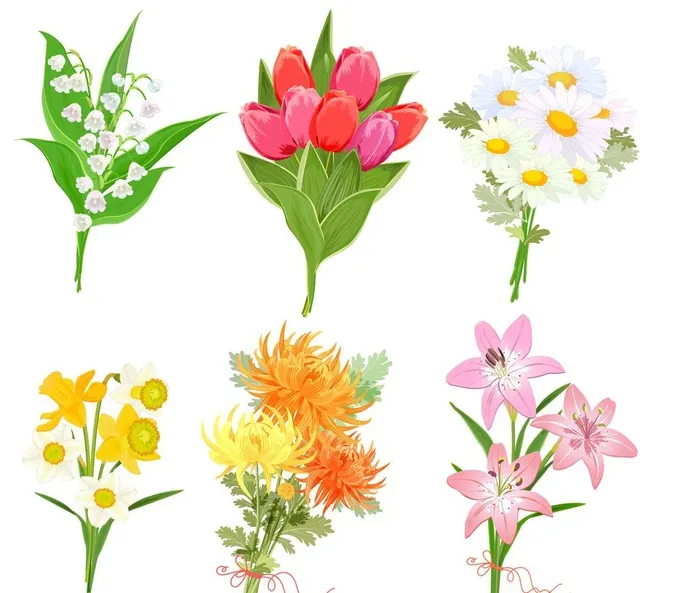 矢量鲜花图片ai矢量模版下载