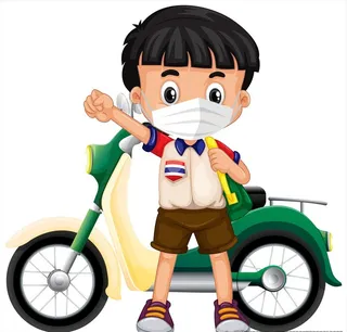 戴口罩的学生图片