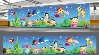 卡通海底世界横图图片