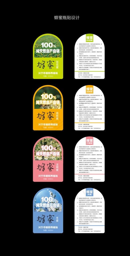 蜂蜜瓶贴(设计稿)图片