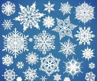 精致细腻雪花矢量素材图片