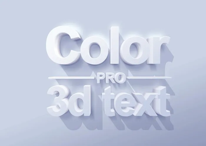 白色立体字图片(2020x1500)psd模版下载