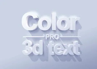 白色立体字图片