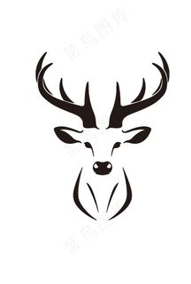 鹿剪影 鹿logo图片