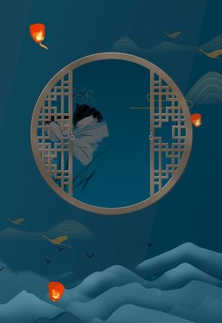 重阳节宣传海报灯箱广告背景图片