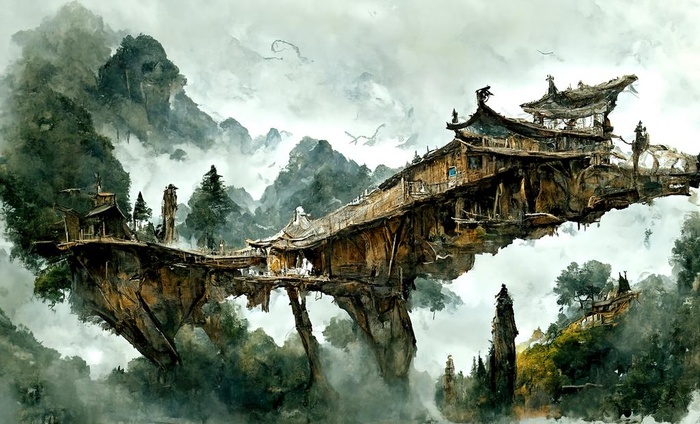 水墨画 AI概念设计图片(8448x5376)