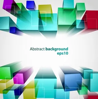 3d动感柱体 商务科技背景图片