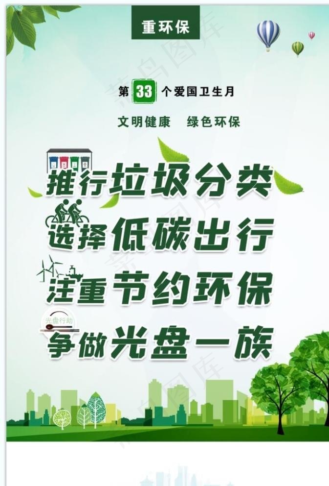 第33个爱国卫生月海报图片