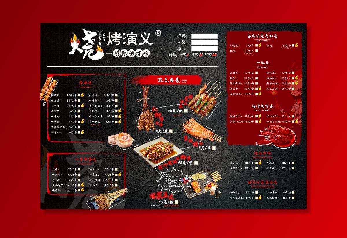 菜单折页图片(3548x2480)psd模版下载