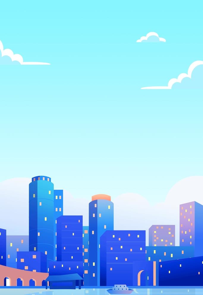 矢量城市楼房背景图图片(3307x4961)psd模版下载