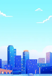 矢量城市楼房背景图图片