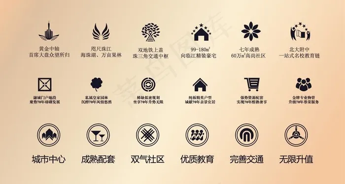 地产图标图片ai矢量模版下载