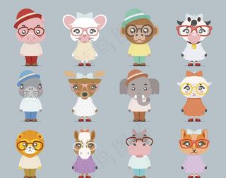 卡通动物图案图片