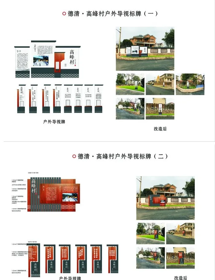 新农村户外标牌导视牌图片cdr矢量模版下载