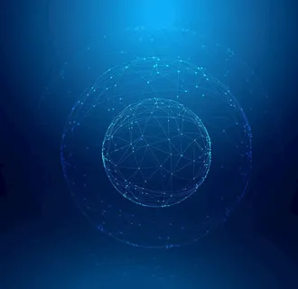 线条波点蓝色科技背景矢量素材图片 线条波点蓝色科技背景矢量素材图片