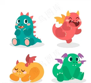 卡通西方龙图片