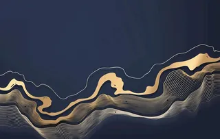 金色流体线条图片