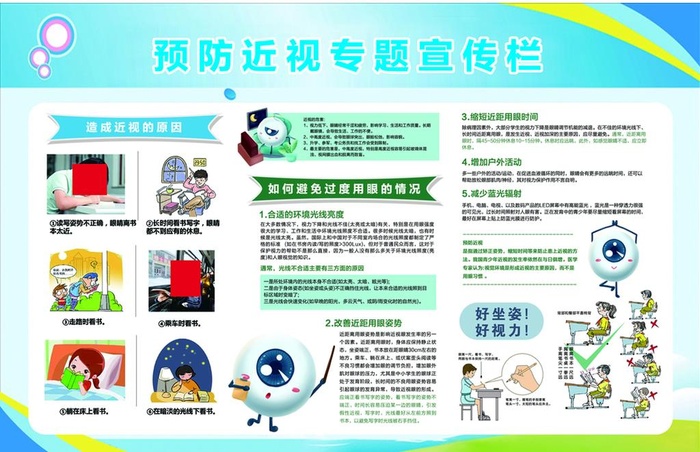 保护眼睛 预防眼睛 专题宣传栏图片