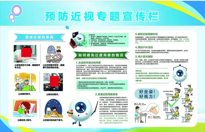 保护眼睛 预防眼睛 专题宣传栏图片