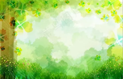 绿色唯美背景图片