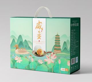 咸鸭蛋包装平面图设计图片