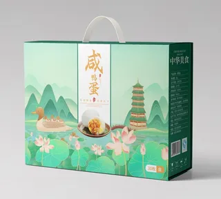 咸鸭蛋包装平面图设计图片