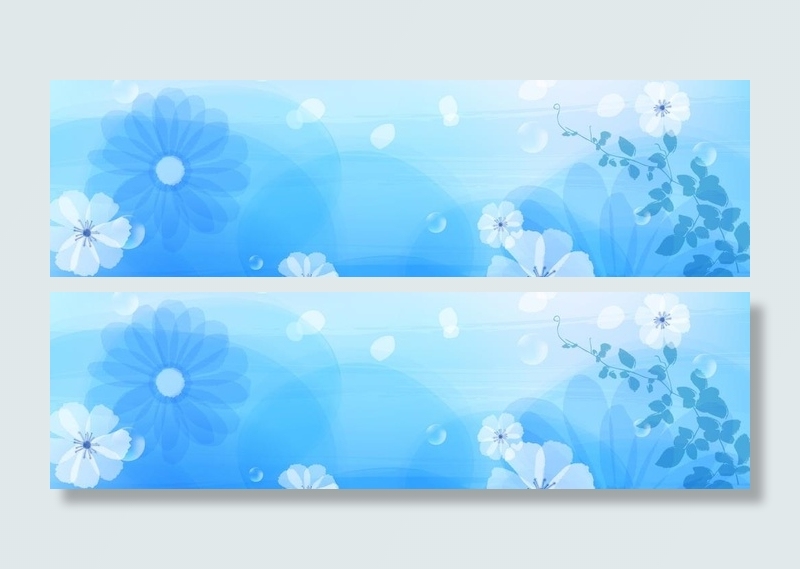 蓝色花朵背景图片