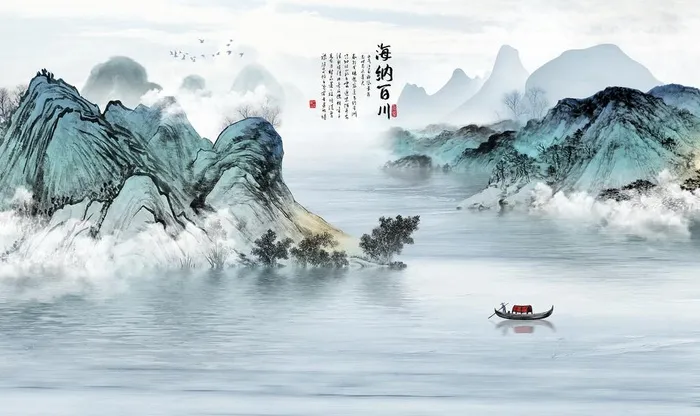 山水背景墙图片(9071x5669)