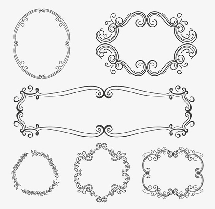 矢量花纹边框图片