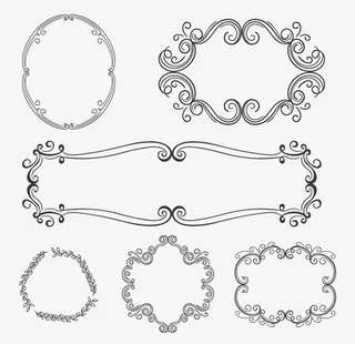 矢量花纹边框图片