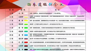 跆拳道级别含义 跆拳道图片