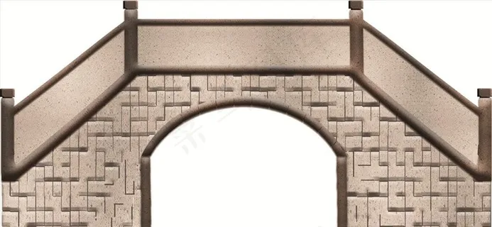 拱桥 小桥 桥梁 小溪 河水图片