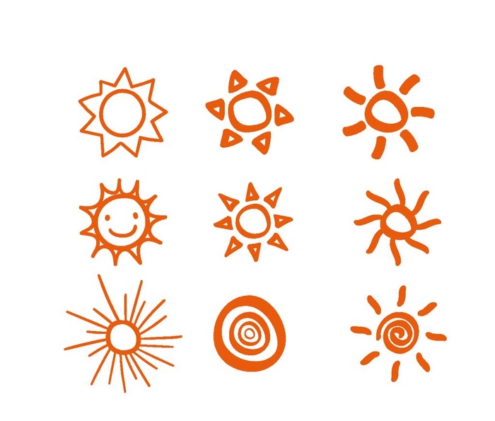 太阳图片ai矢量模版下载