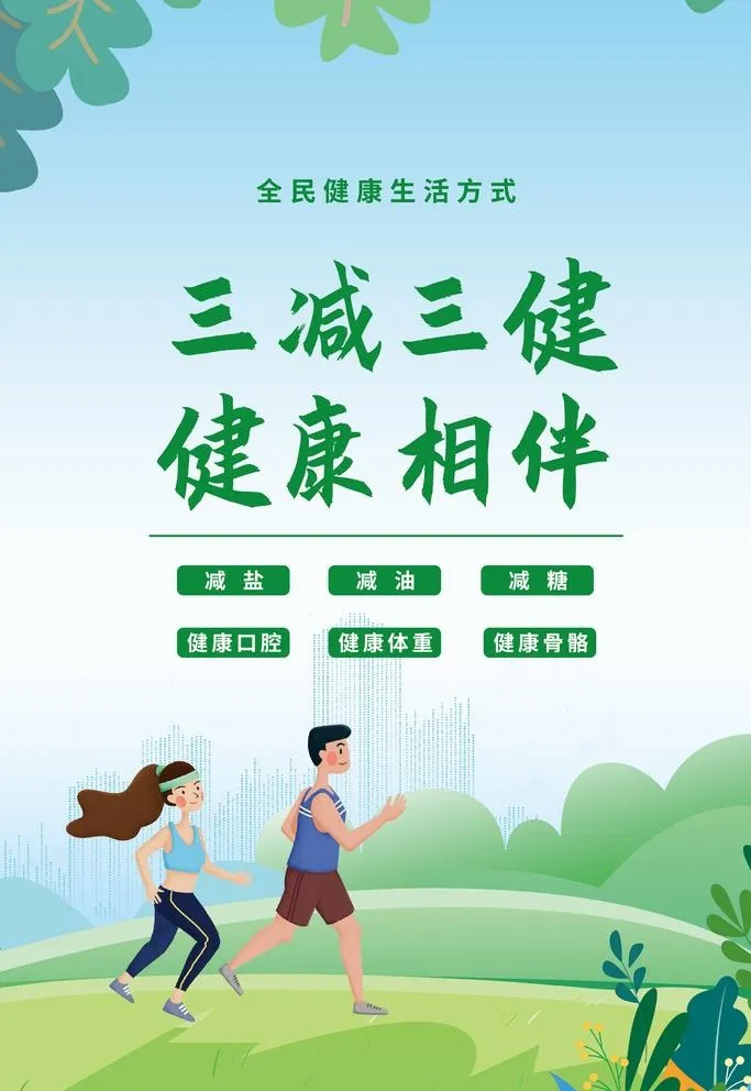 三减三健全民健康图片(3543x5315)psd模版下载