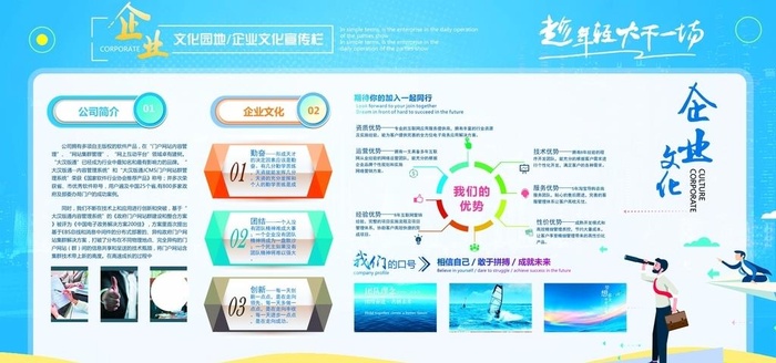企业展板图片(7500x3500)psd模版下载