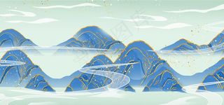 中国风国潮山水图片