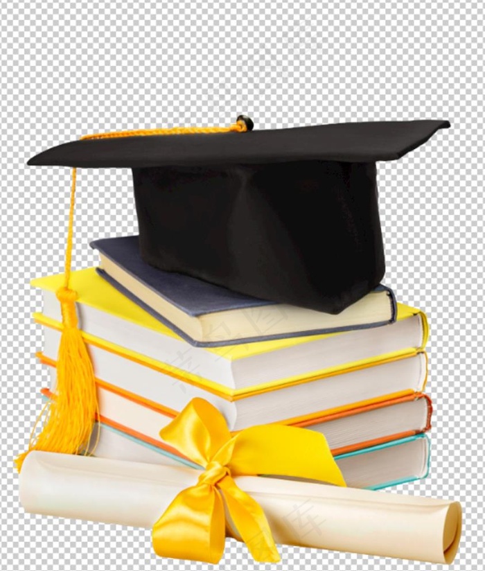 毕业季硕士帽学士帽书本卷宗学区图片