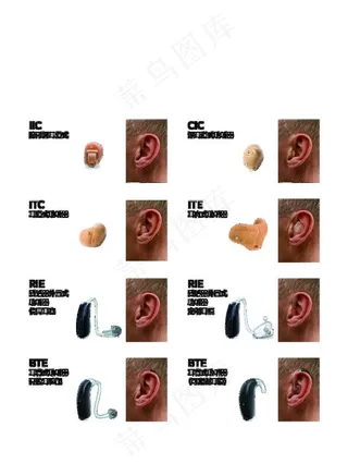 助听器佩戴效果图片