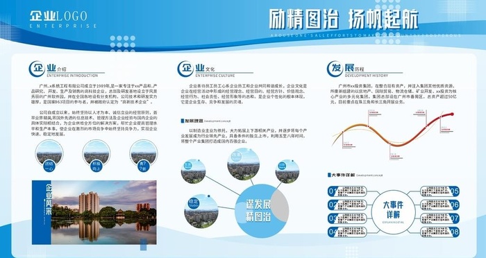 企业文化展板图片cdr矢量模版下载