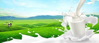 纯牛奶促销海报背景图片